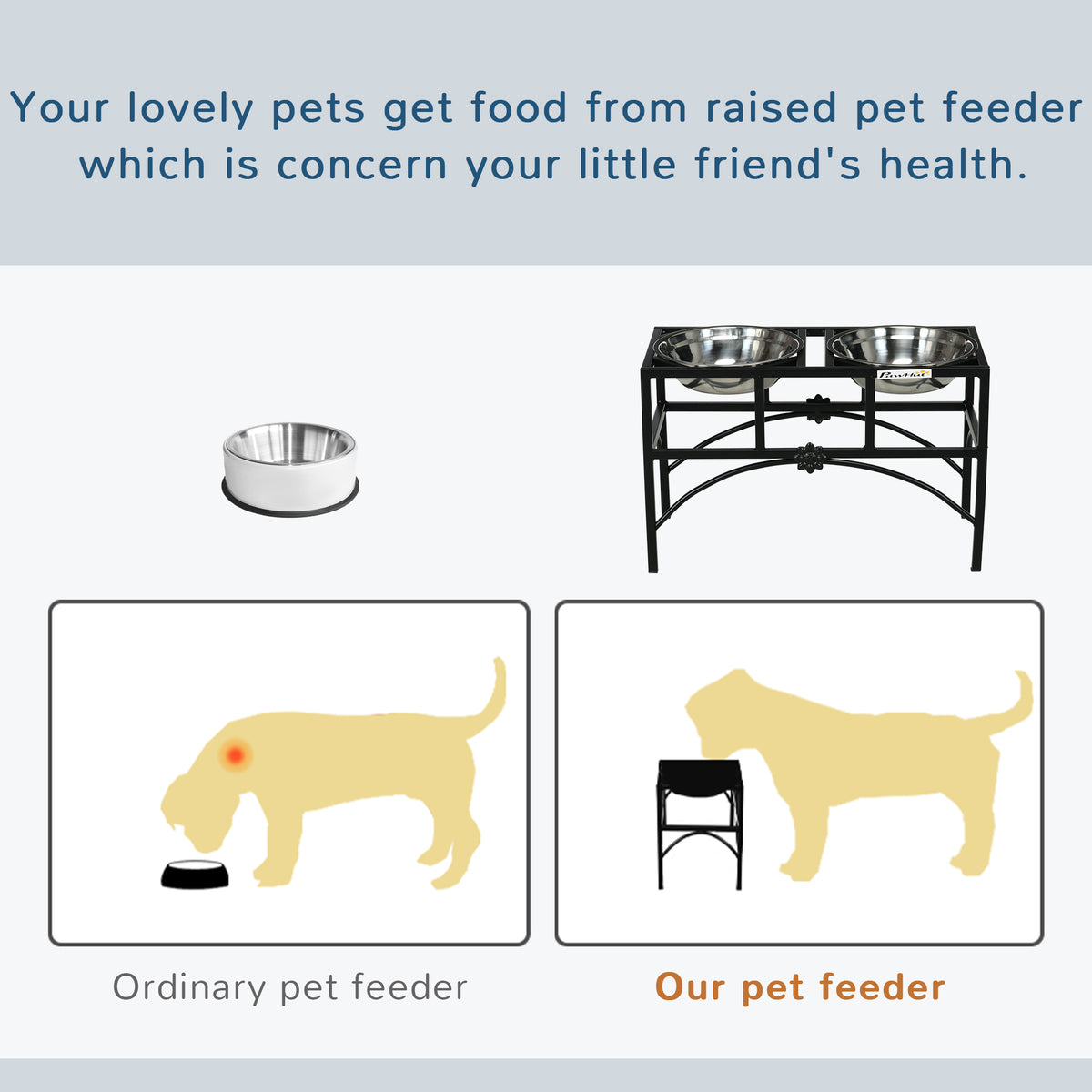 Elevated Double Dog Bowl Stand