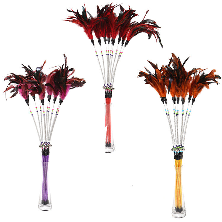 Three feather teaser wands
