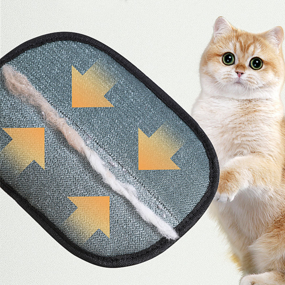 Pet hair remover mitt detail