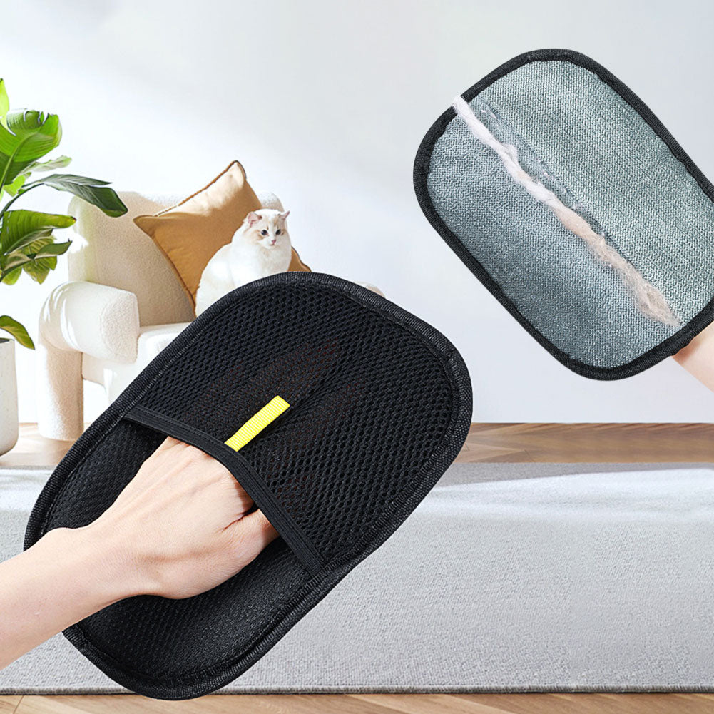 Pet hair remover mitt cleaning fabric