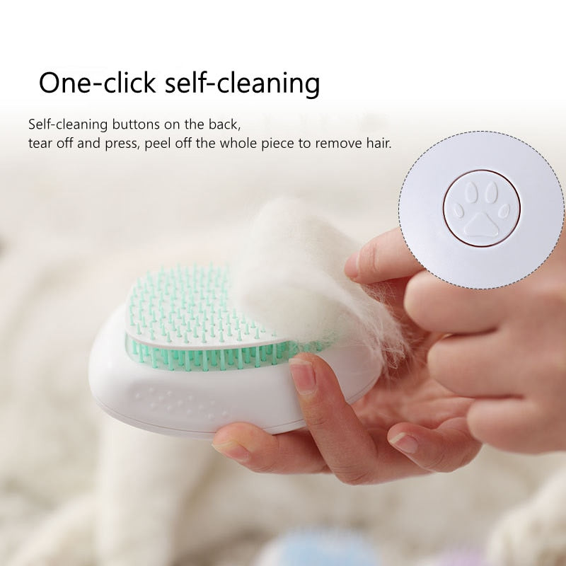 One-Click Self-Cleaning Pet Brush