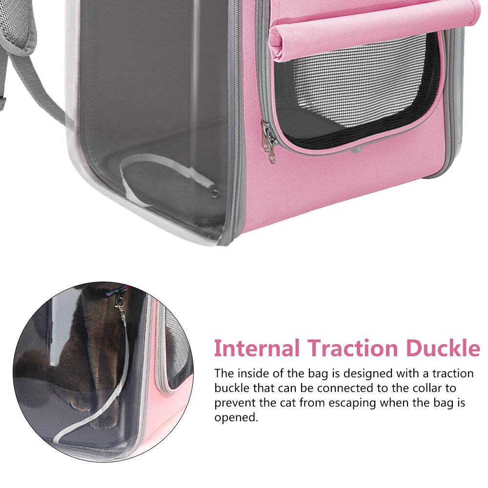 Breathable Pet Backpack Large Transparent Carrying Bag - Popular Gadget Fun