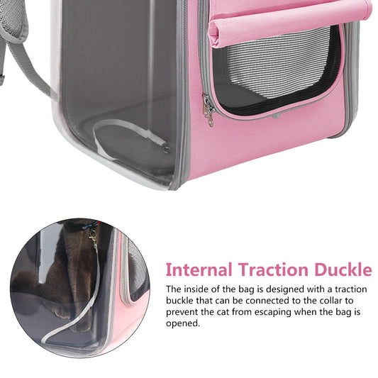 Breathable Pet Backpack Large Transparent Carrying Bag - Popular Gadget Fun